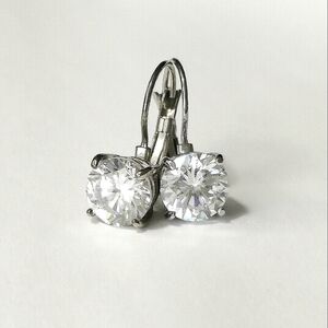 Vintage 2ct Cz Drop earrings Leverback